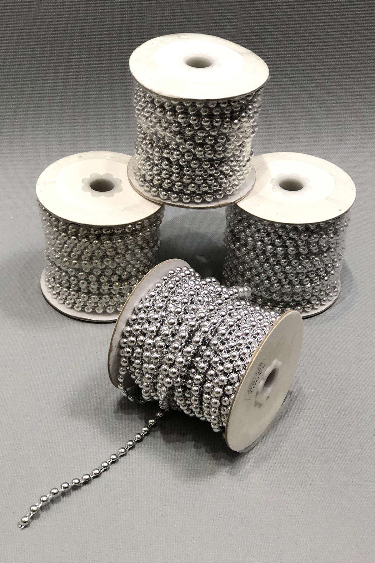 Gümüş Sıralı Kesik İnci 6 mm