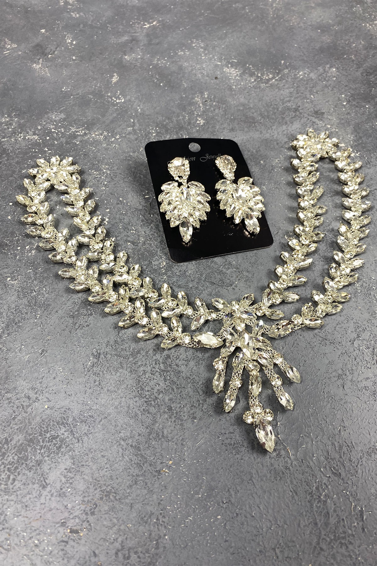 Silver Sultan Crown Bridal Henna Hair Accessory And Earring Set