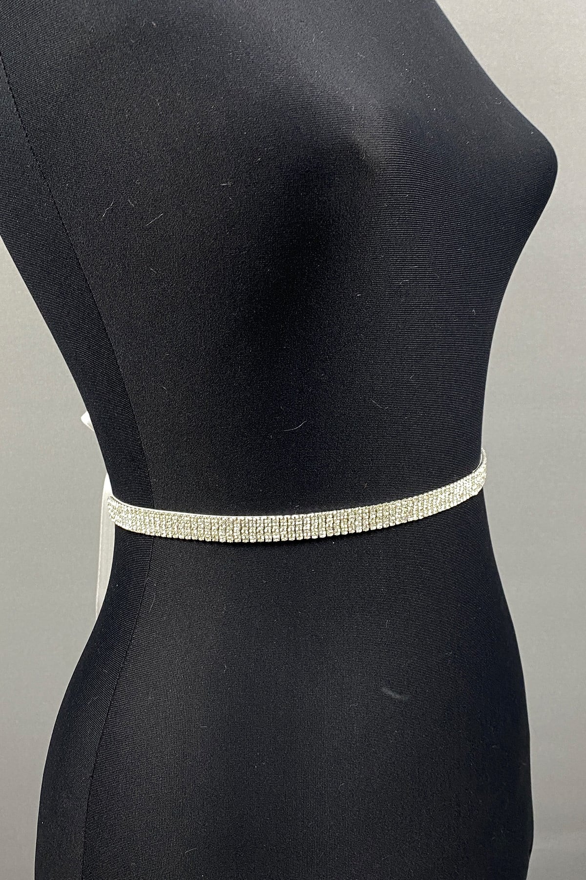 Silver Stone Slim Dress Accessory Waist Belt