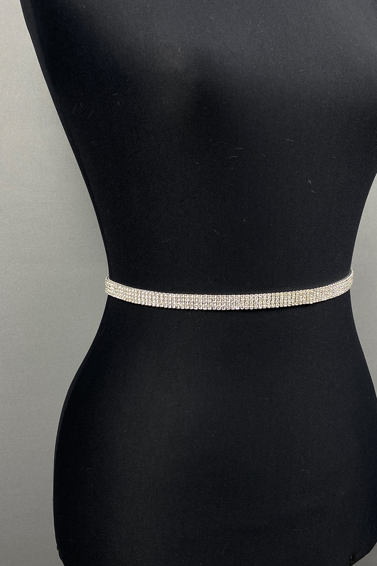 Silver Stone Slim Dress Accessory Waist Belt