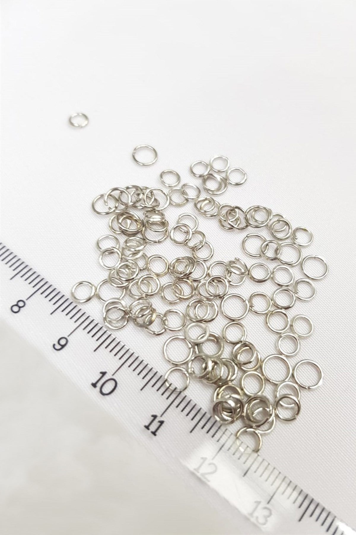 Silver Rosary and Metal Ring 4 mm