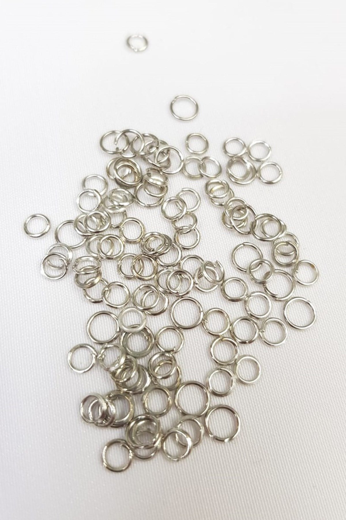 Silver Rosary and Metal Ring 4 mm