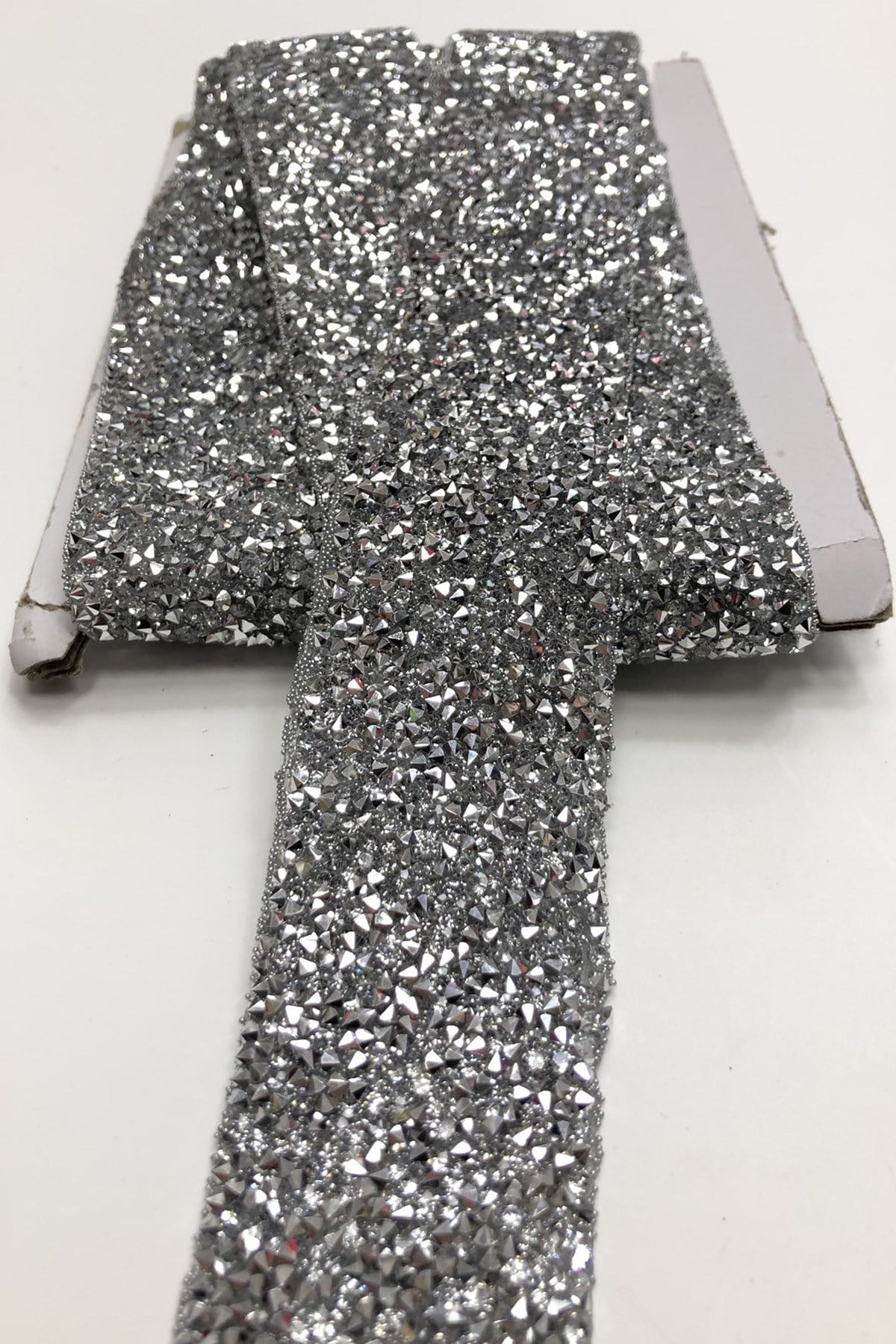 Silver Iron-on Strip Applique 4 cm