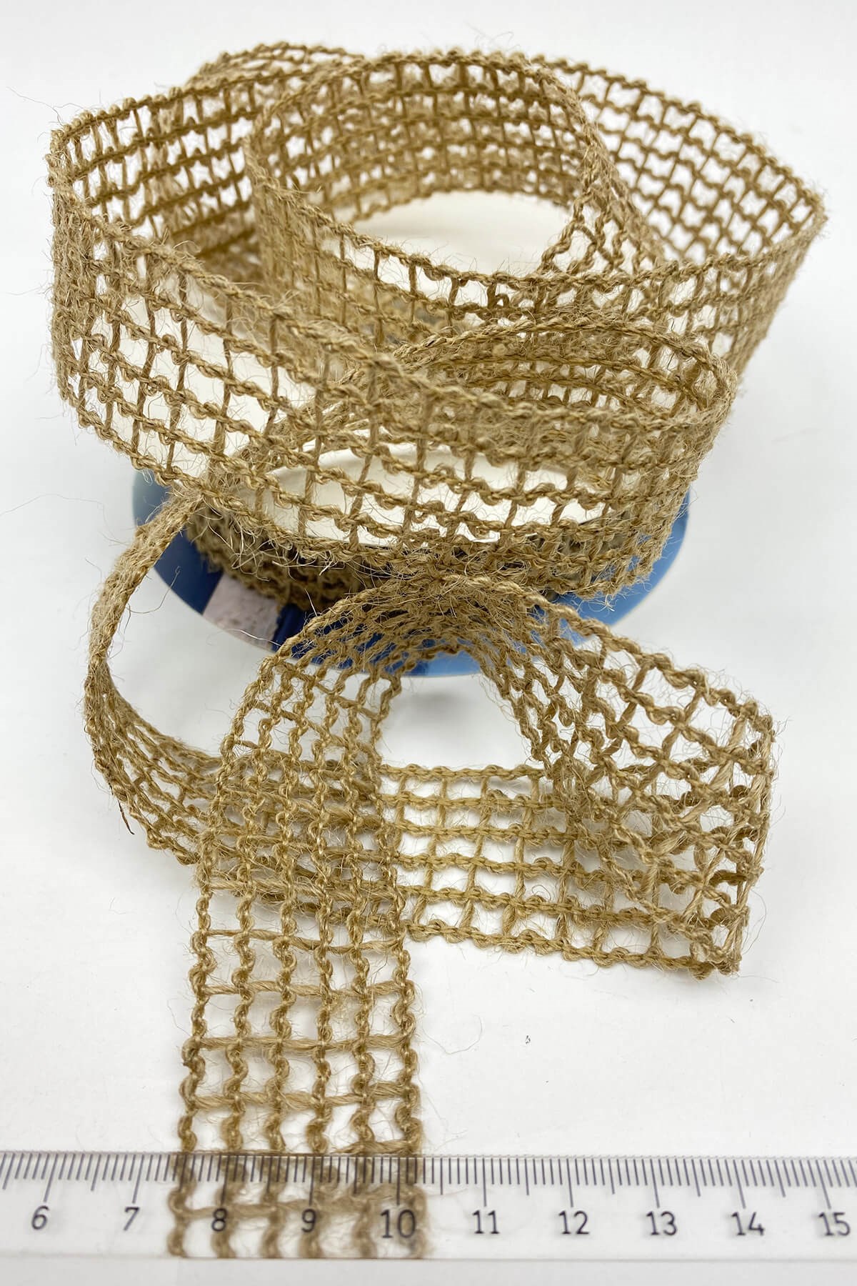 Straw Mesh Ribbon Ribbon 2,5 cm 10 m