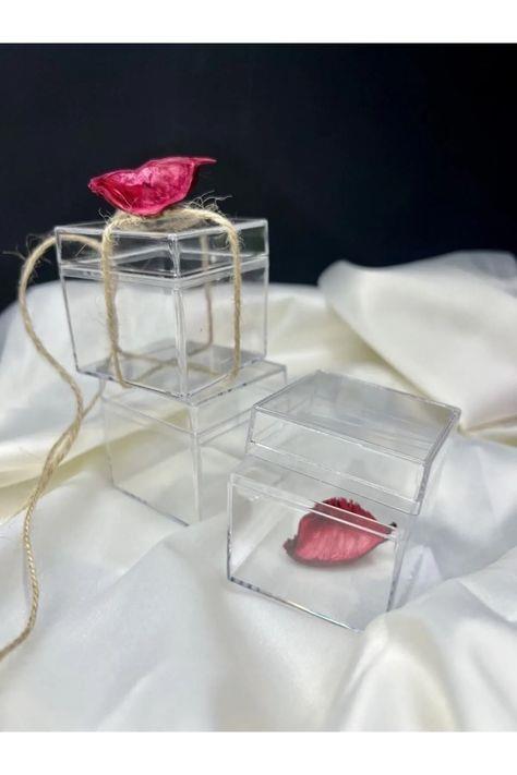 Hediyelik Kare Mika Kutu 4x4x4 Cm- 20 Adet