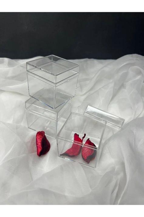 Hediyelik Kare Mika Kutu 4x4x4 Cm- 20 Adet