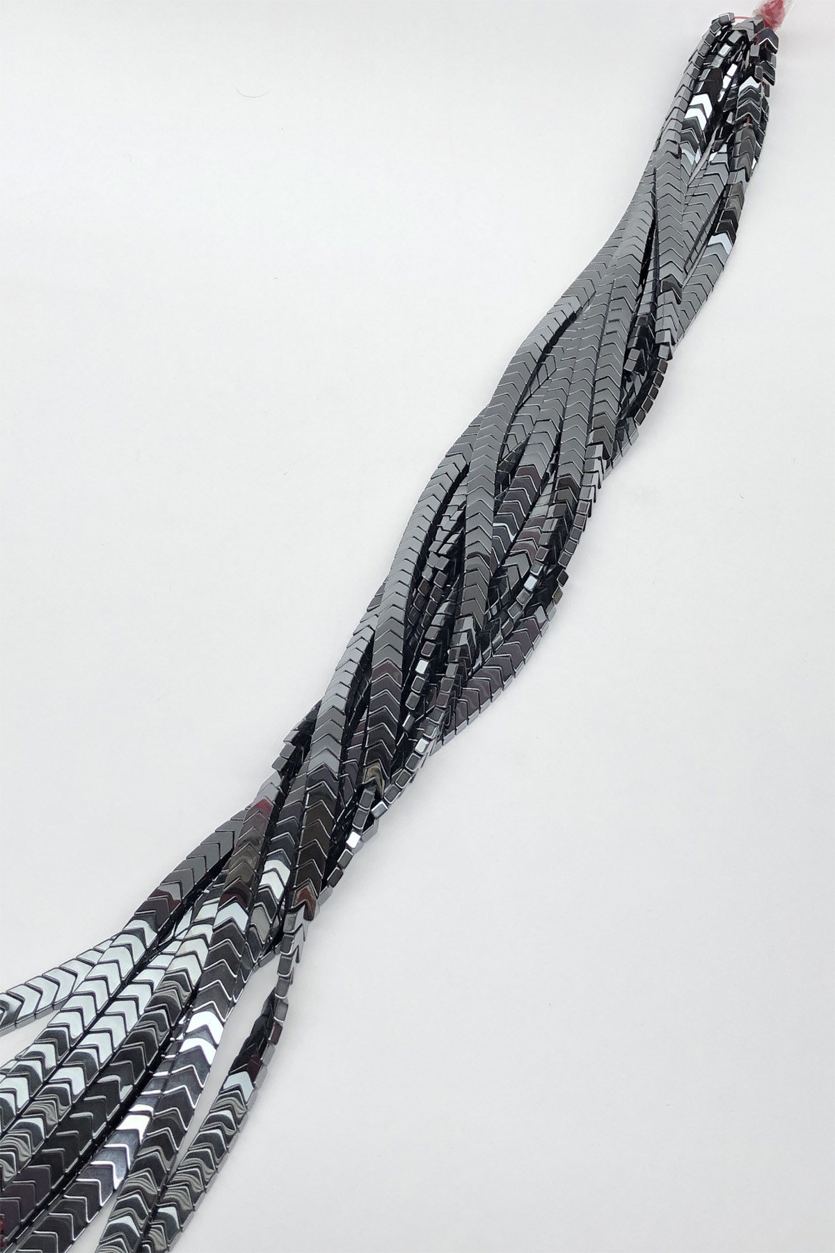 Hematit Ok İşareti Yassı Taş Boncuk