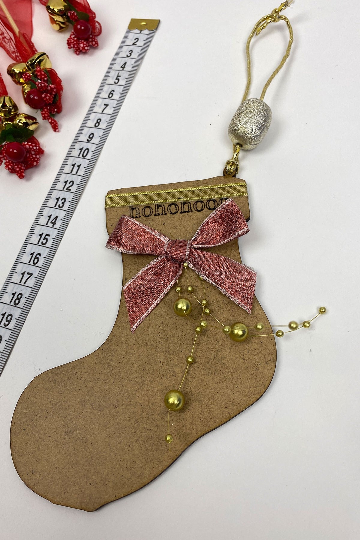 Hohoo Sock Print Christmas Tree Ornament