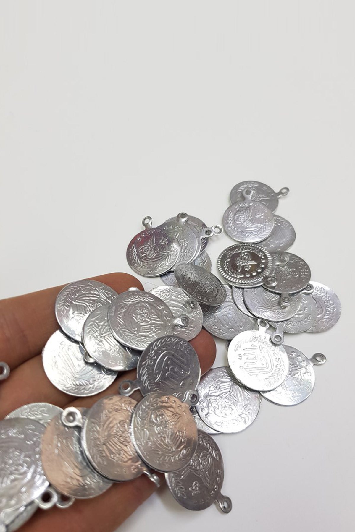 Gümüş Rengi Alüminyum Metal Para Pul