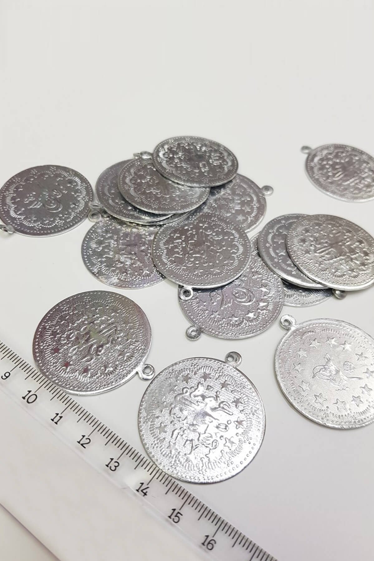 Gümüş Rengi Alüminyum Metal Pul Para