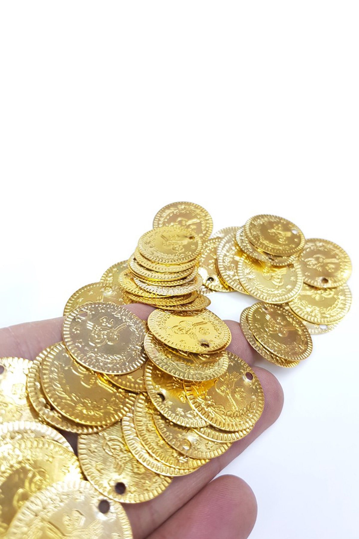 Gold Rengi Metal Alüminyum Pul Para