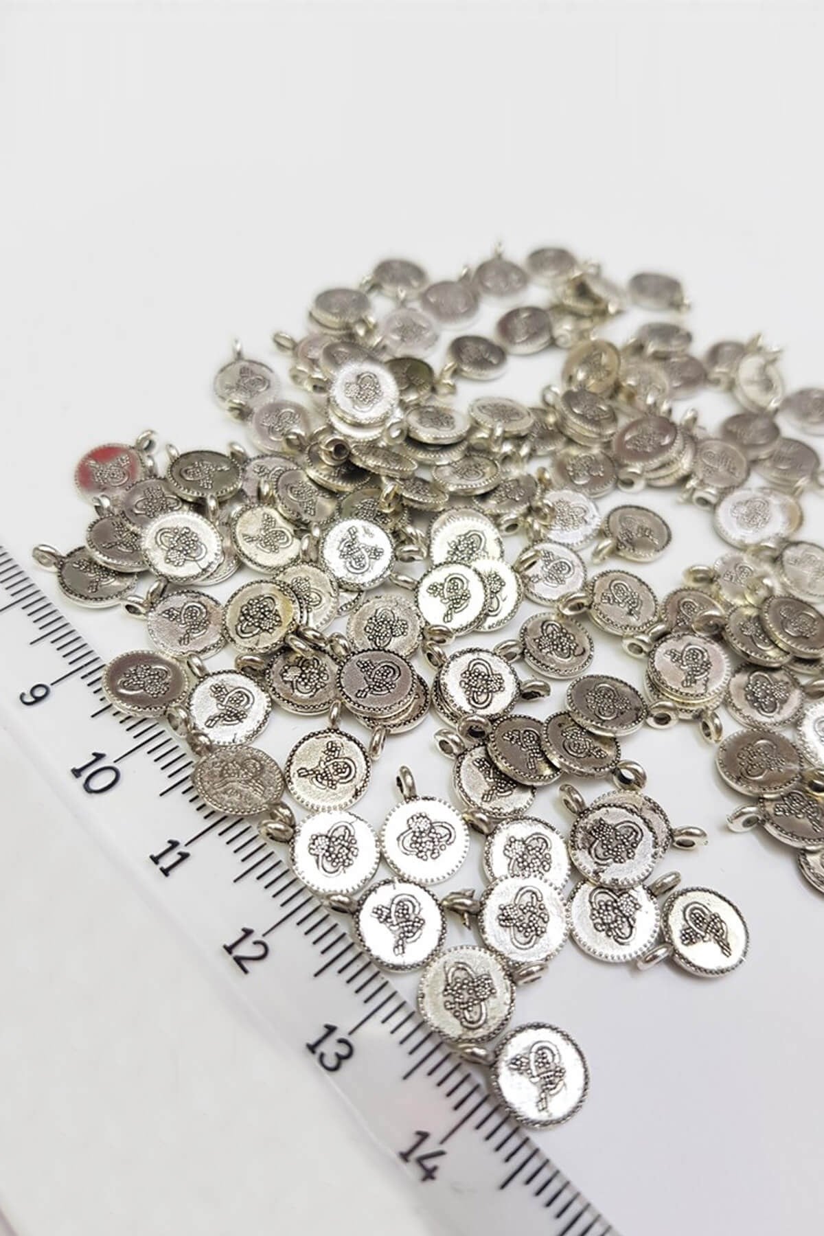 Gümüş Renk İmitasyon Metal Para Pul