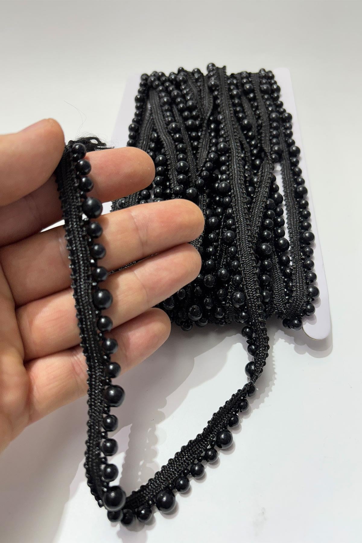 Decorative Fringe Trim with Pearl Beads
