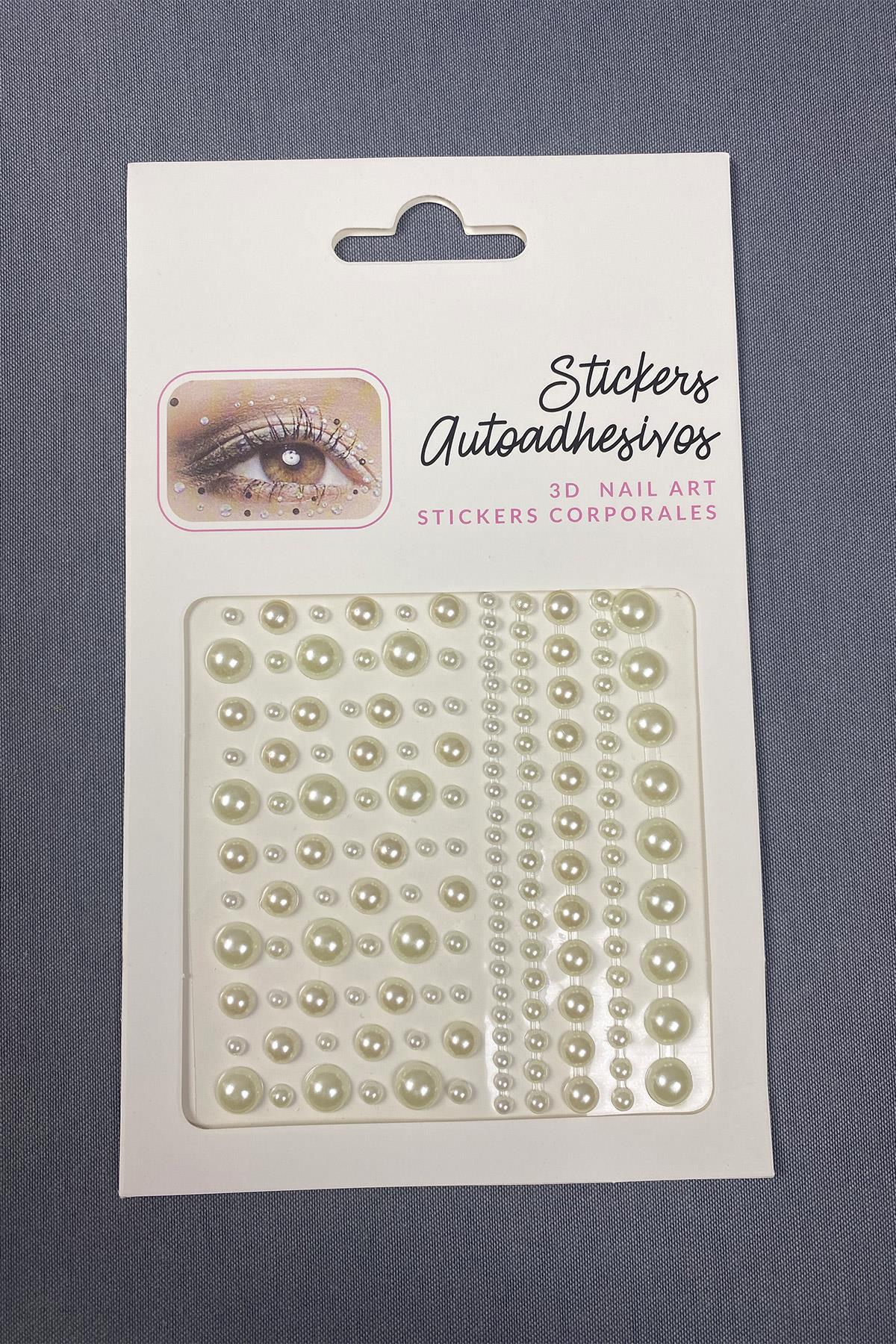 Incili Sticker Saç Vücut Göz Ve Yüz Taşı