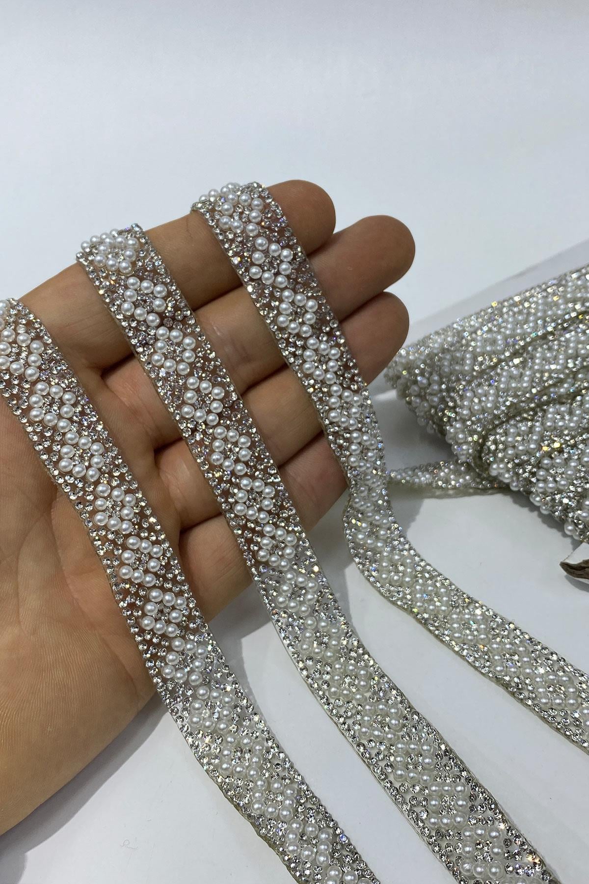 Beaded Iron-On Ribbon Applique