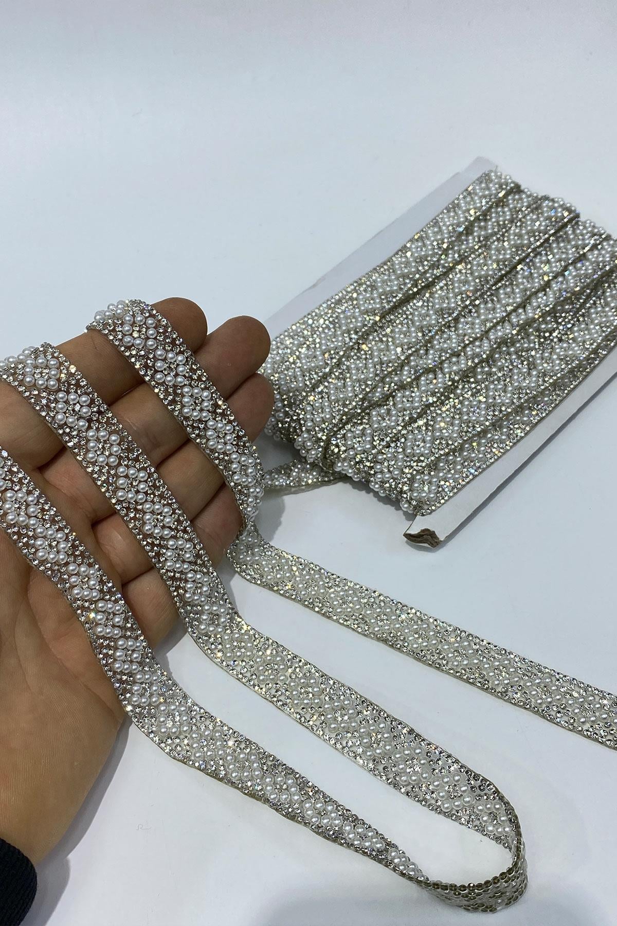 Beaded Iron-On Ribbon Applique