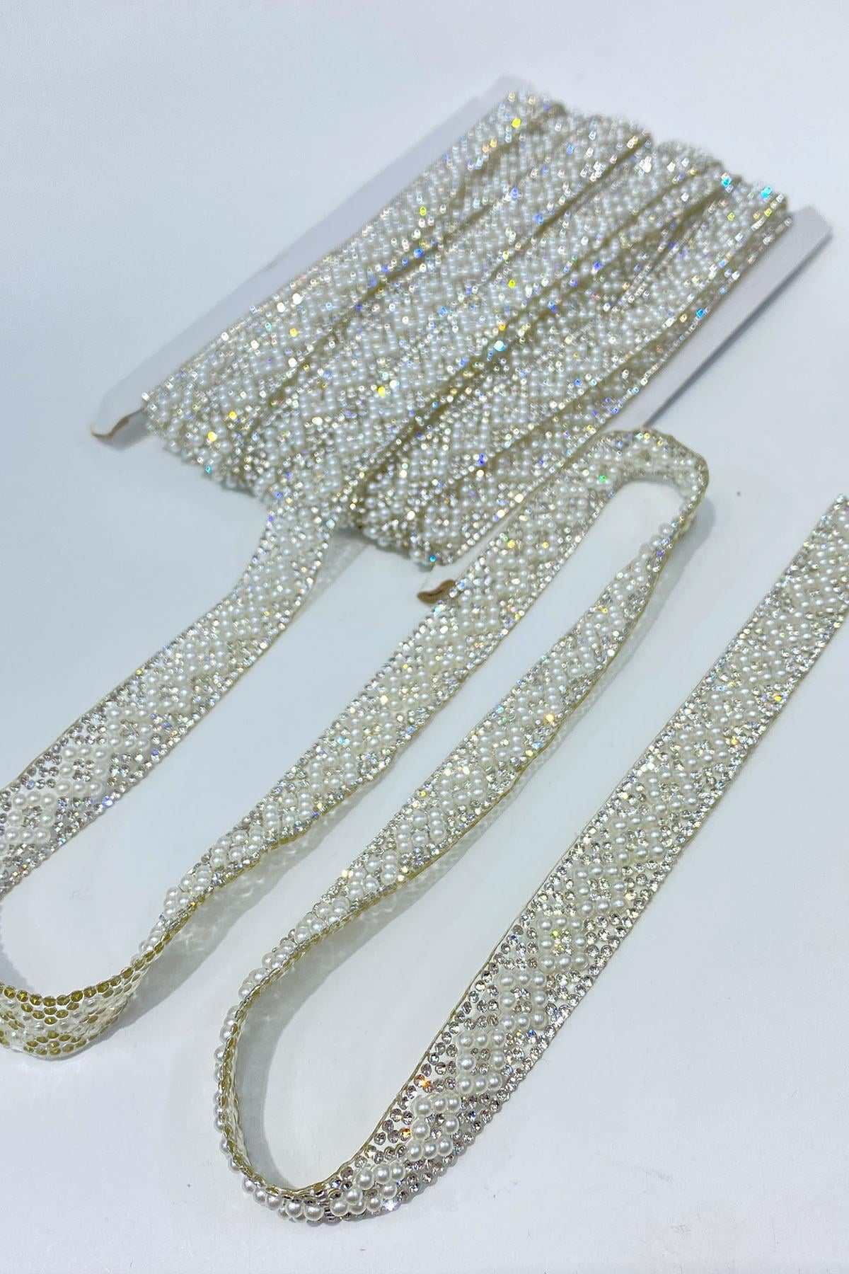 Beaded Iron-On Ribbon Applique
