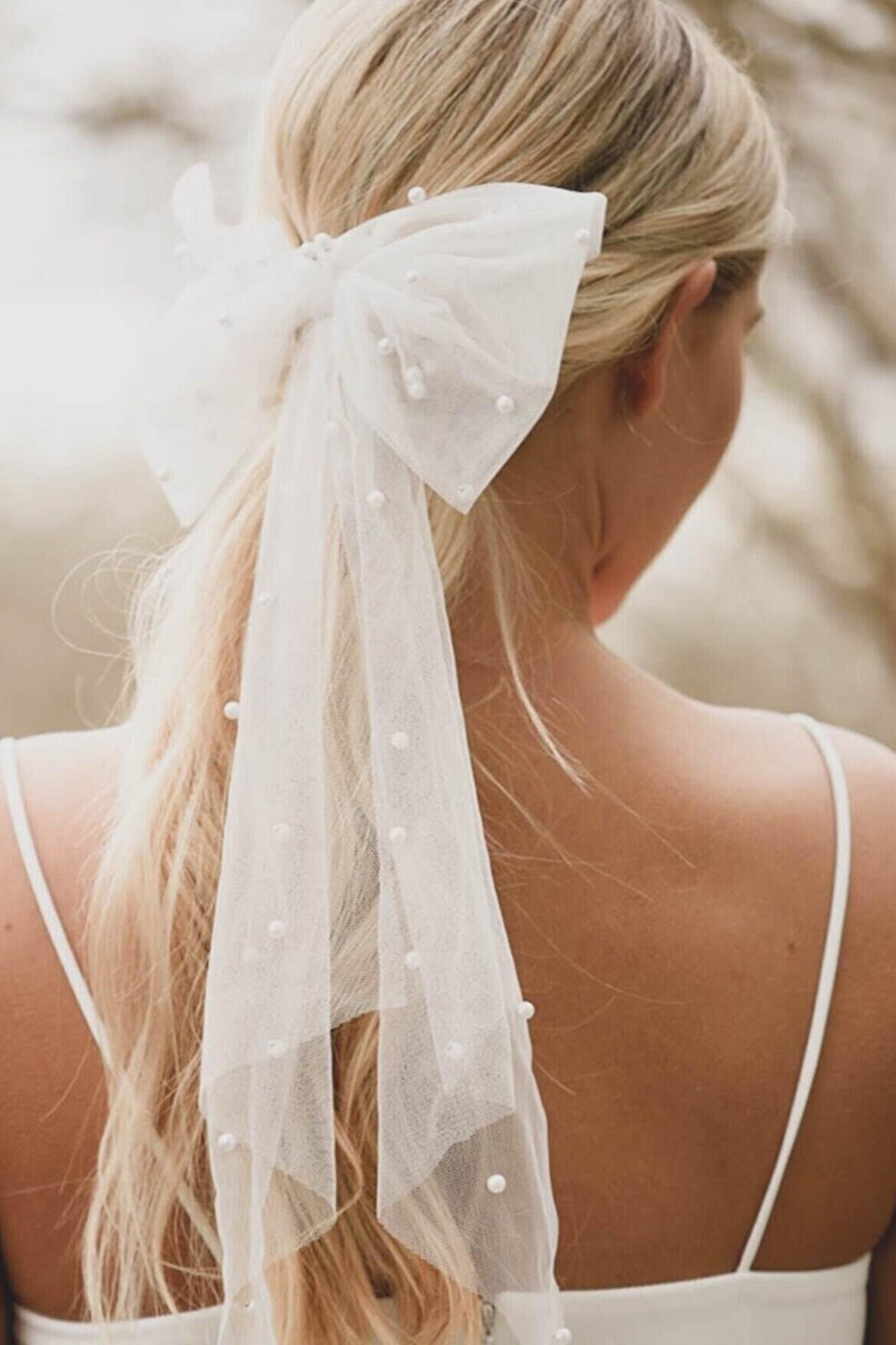 Wholesale Bridal Accessory with Pearls and Scallops Wedding Veil