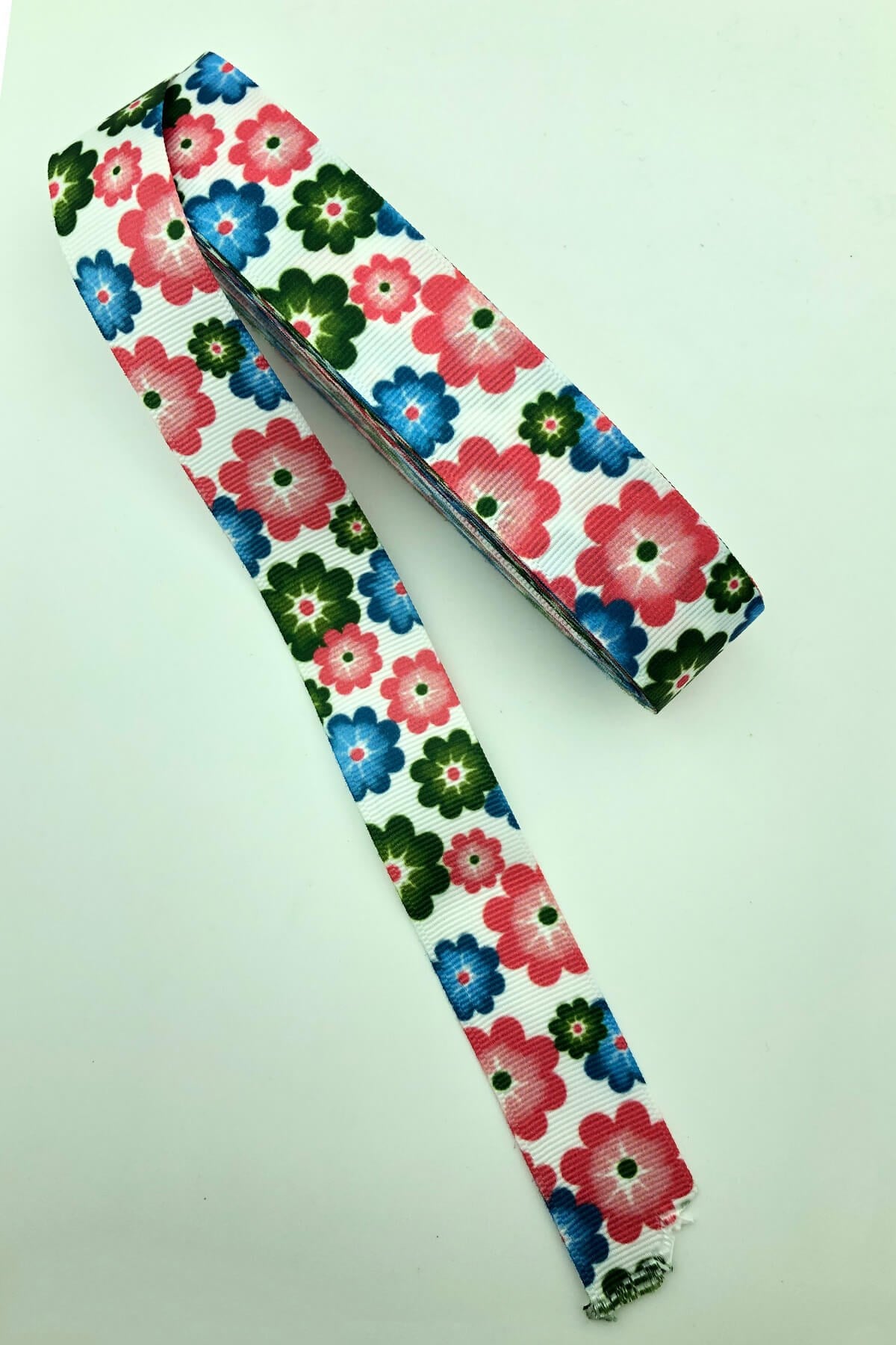 Large Daisy Printed Grosgrain Ribbon 10 Mt