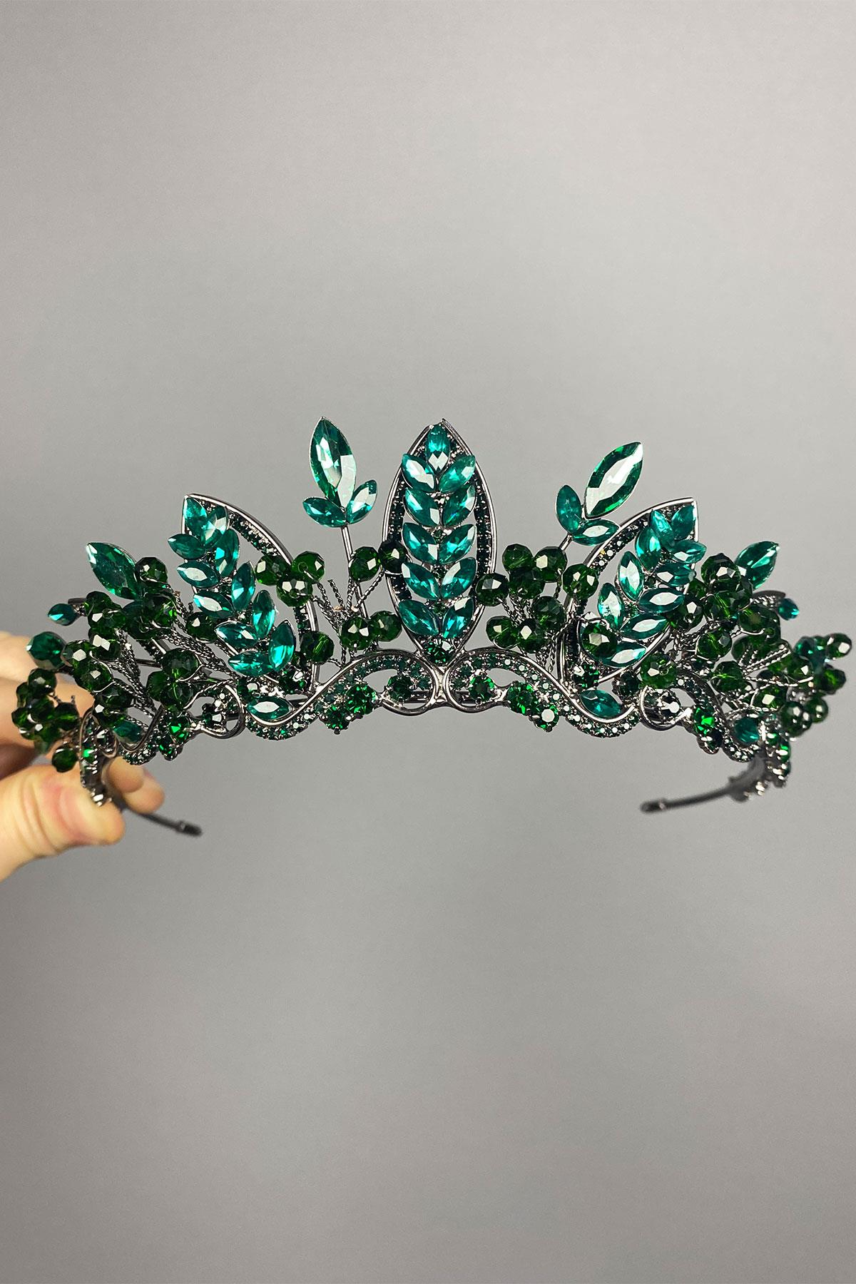 Jabbah Bead Embroidered Bridal Henna Crown