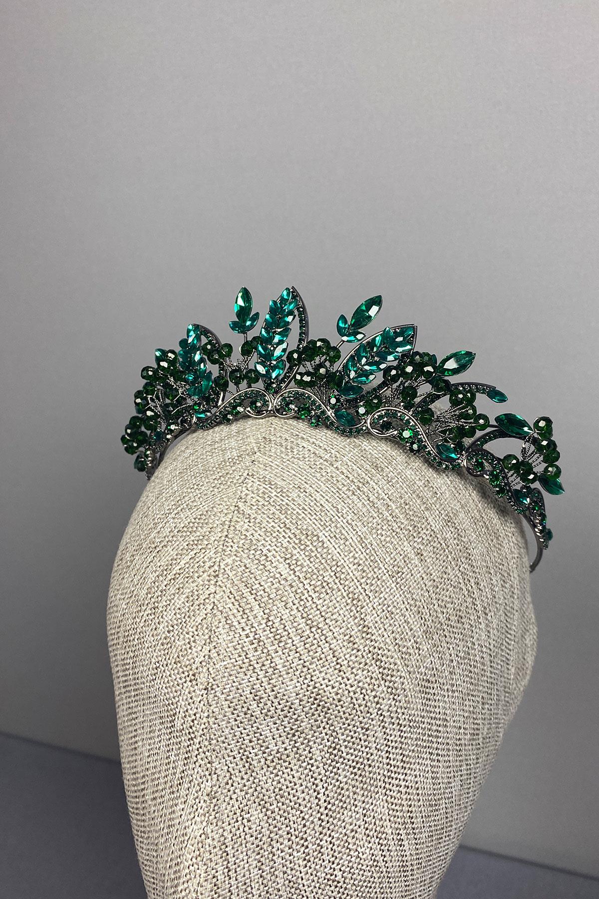Jabbah Bead Embroidered Bridal Henna Crown