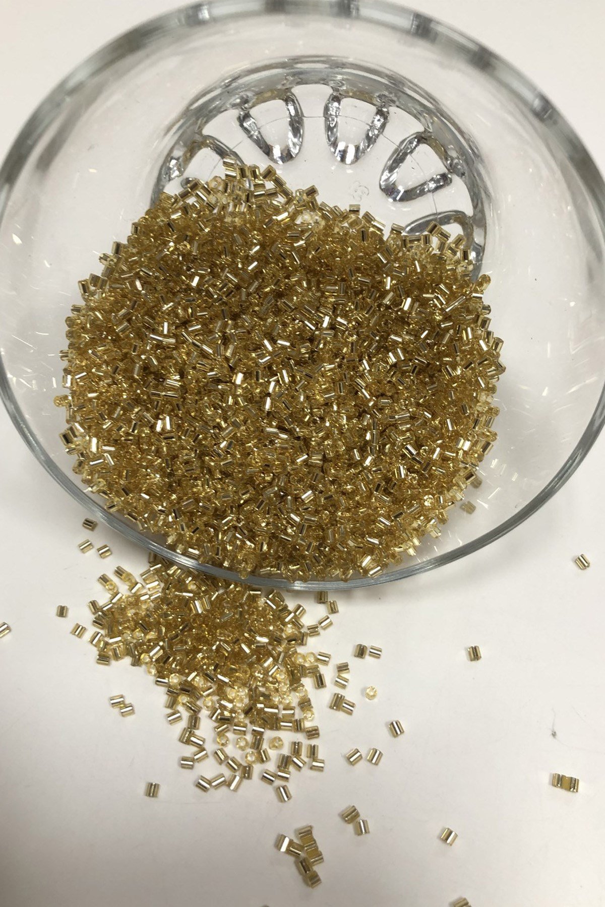 Golden Yellow Cut Beads 50 gr