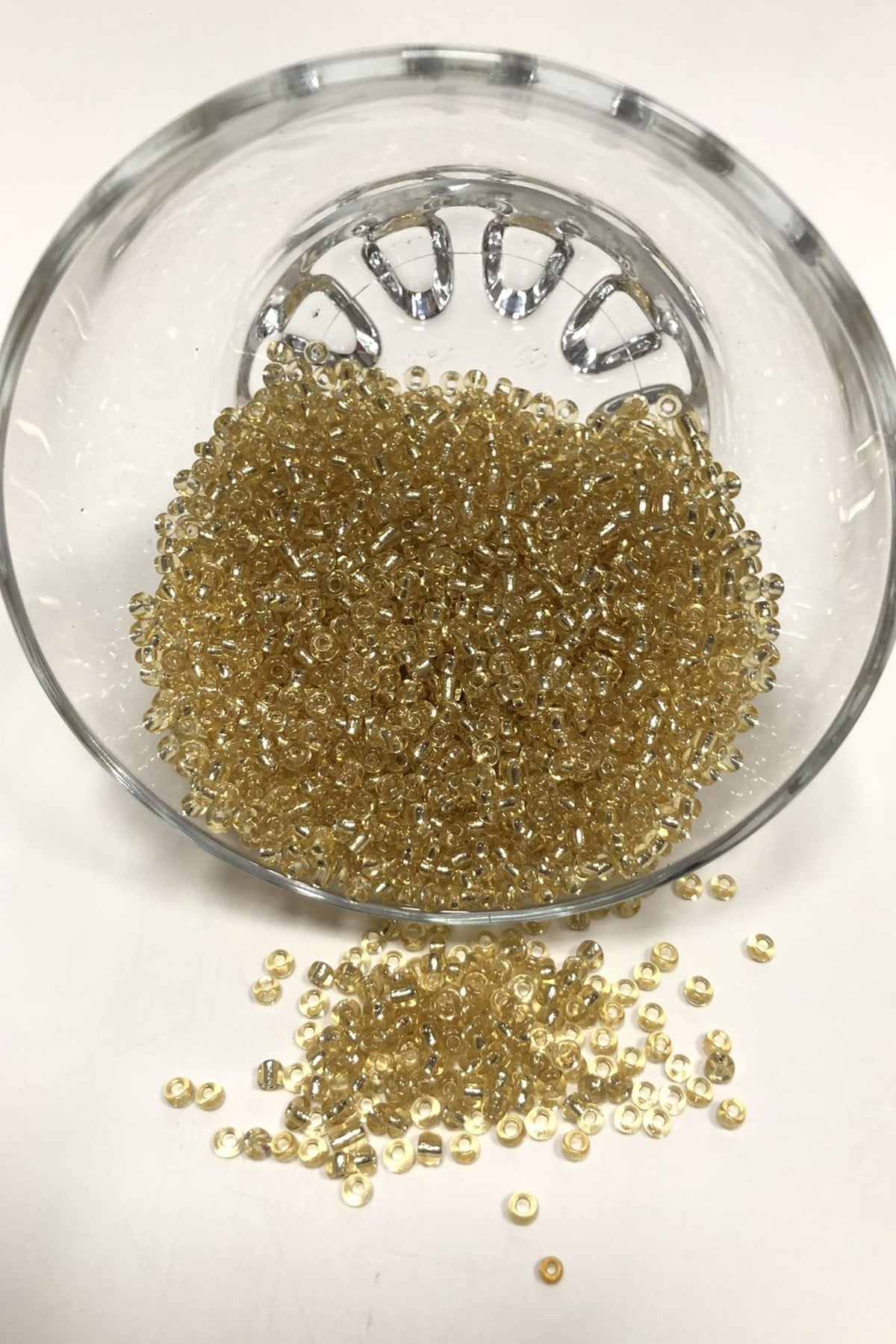 Light Gold Sand Beads 3 mm 50 gr
