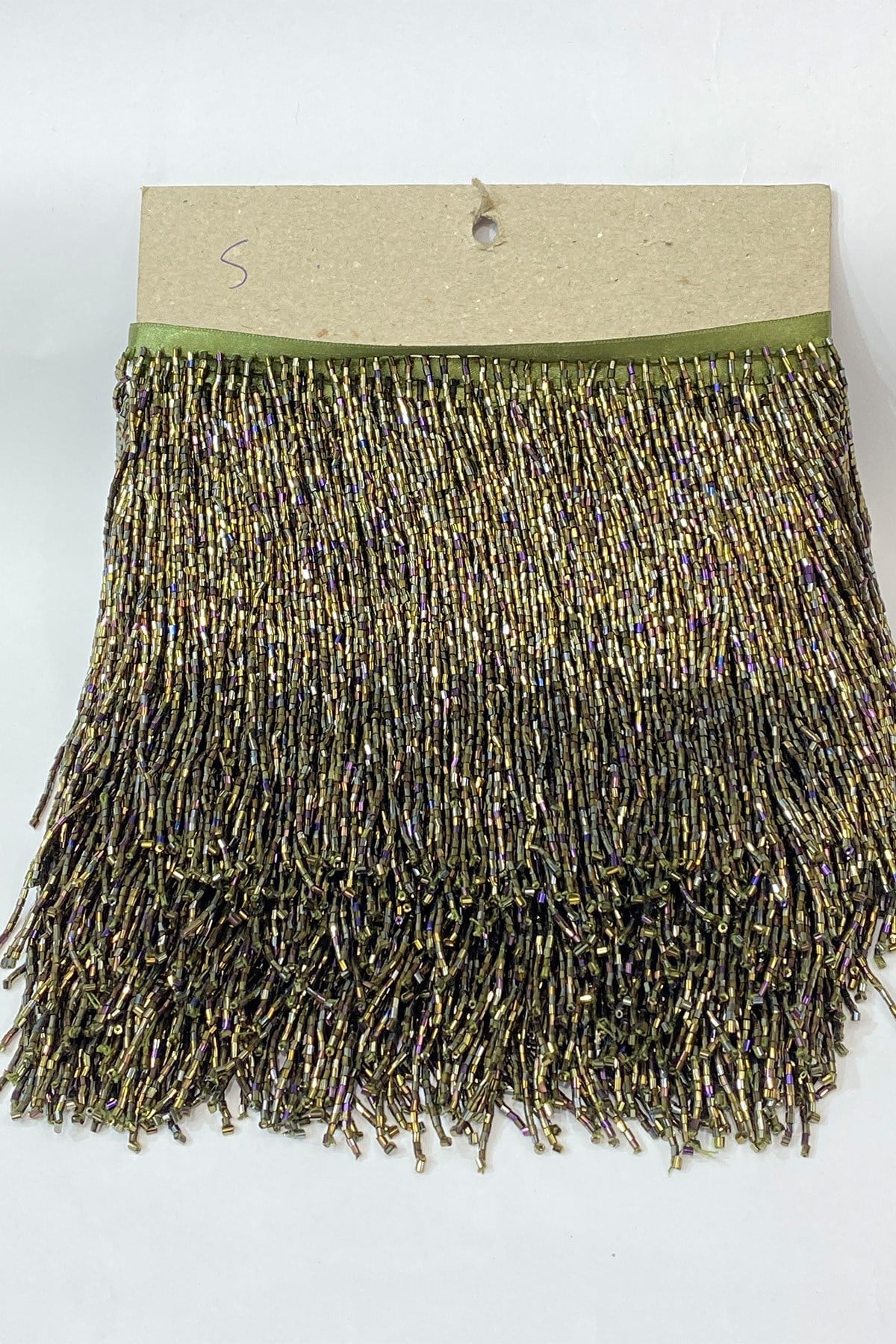 Janjanli Anthracite Beaded 15 cm Fringe Tassel