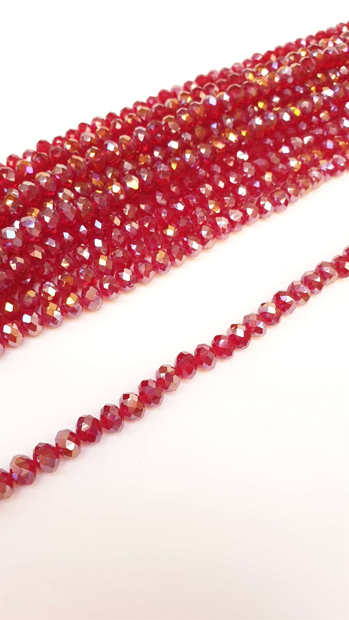 Janjanized Dark Red Crystal Beads 8 mm