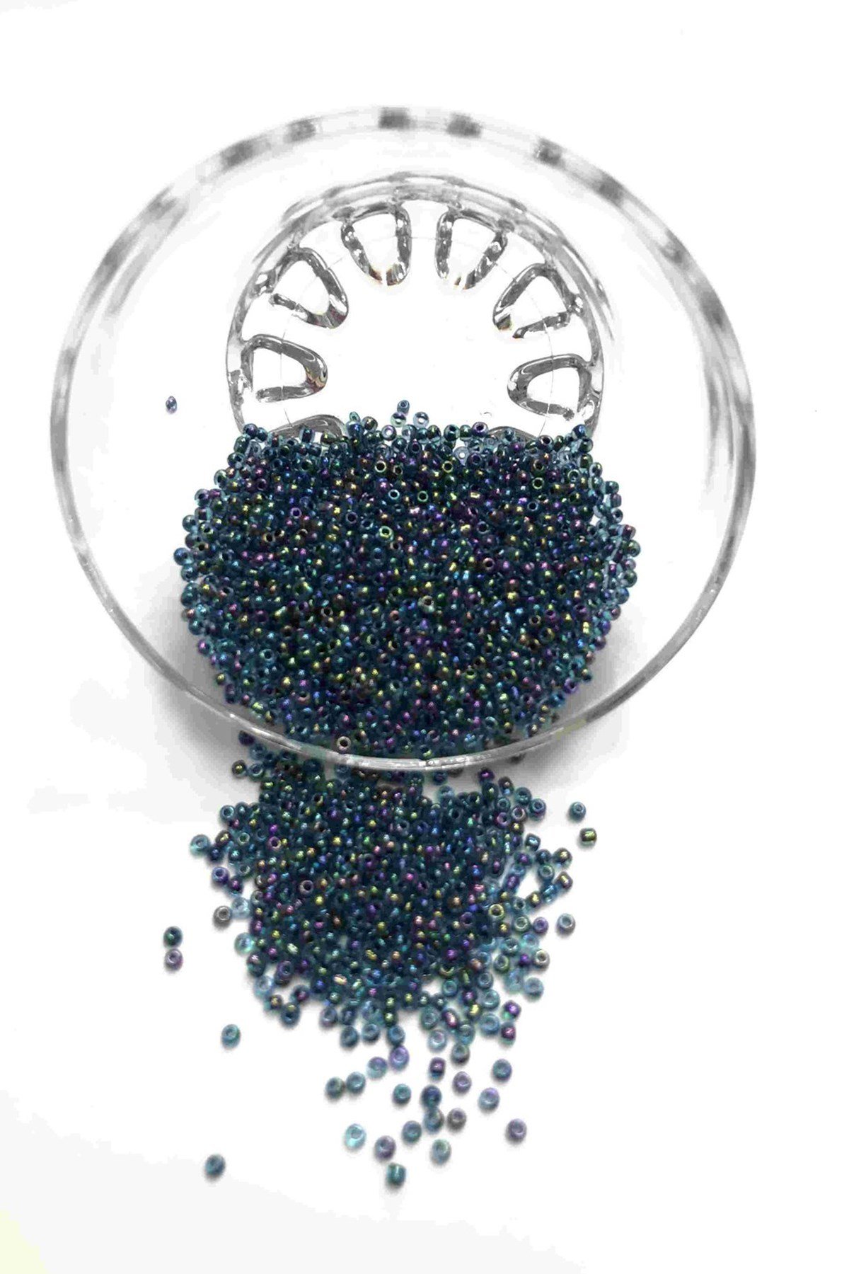 Janjanlı Lacivert Kum Boncuk 2 mm 50 gr