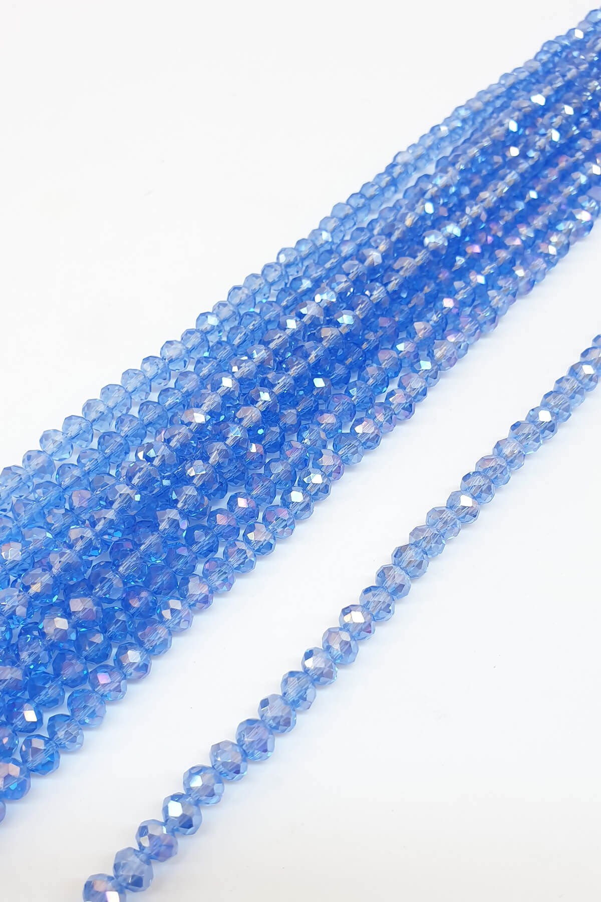 Janjanlı Mavi Kristal Boncuk 6 Mm