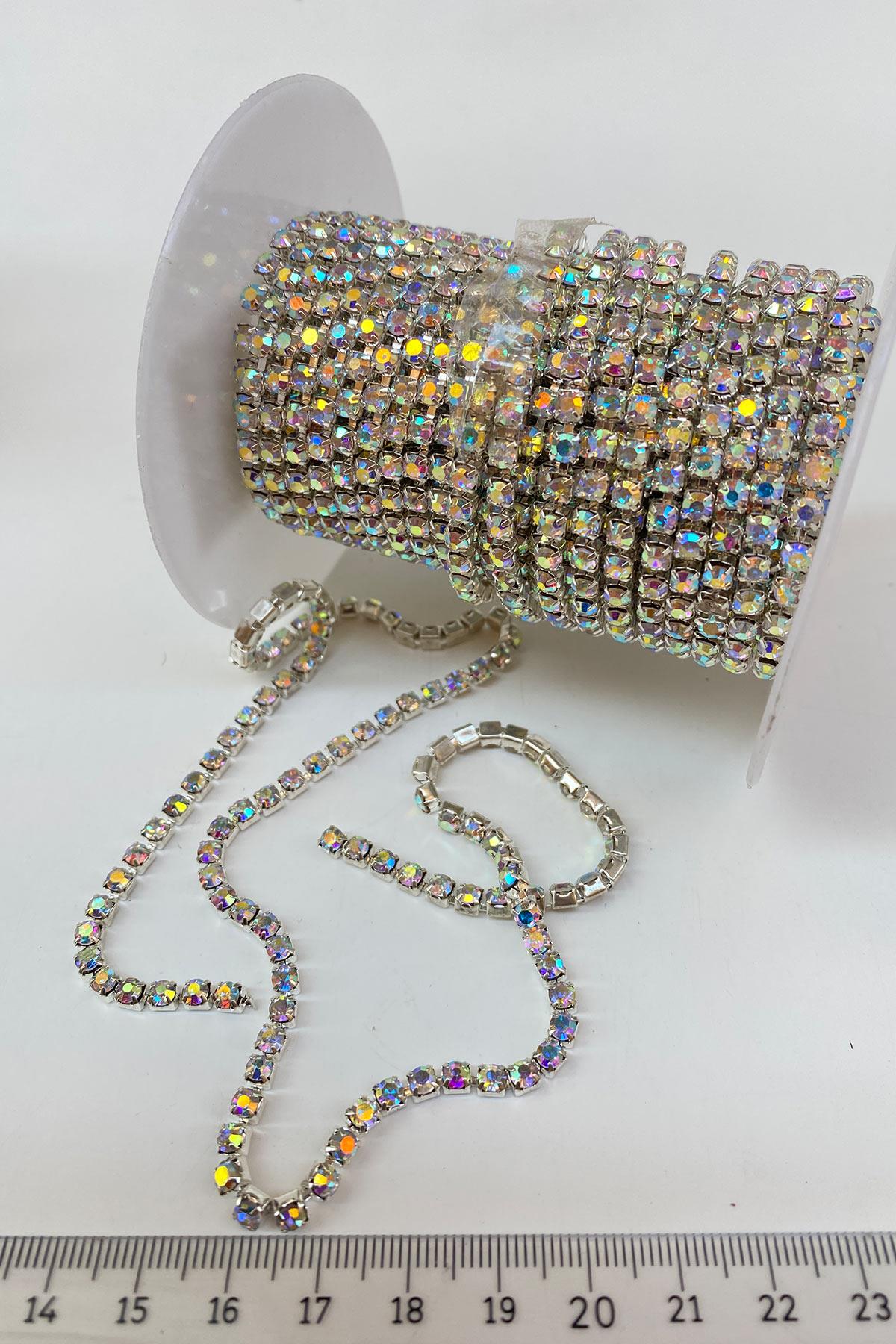 Janjanlı Parlak Sıralı Beyoğlu Şerit Taş Boncuk ss 16