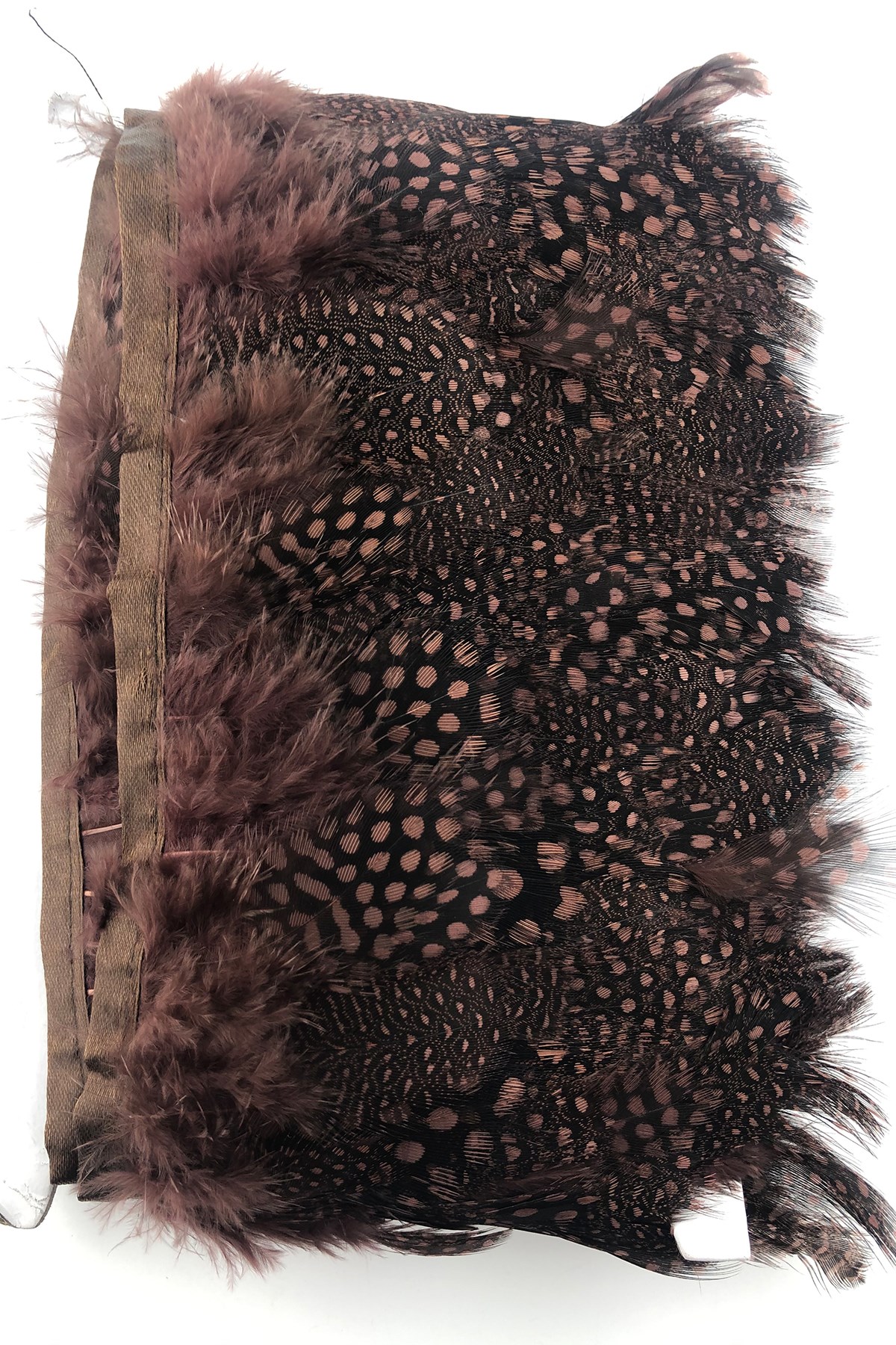 Brown-Spotted Guinea Chicken Feather