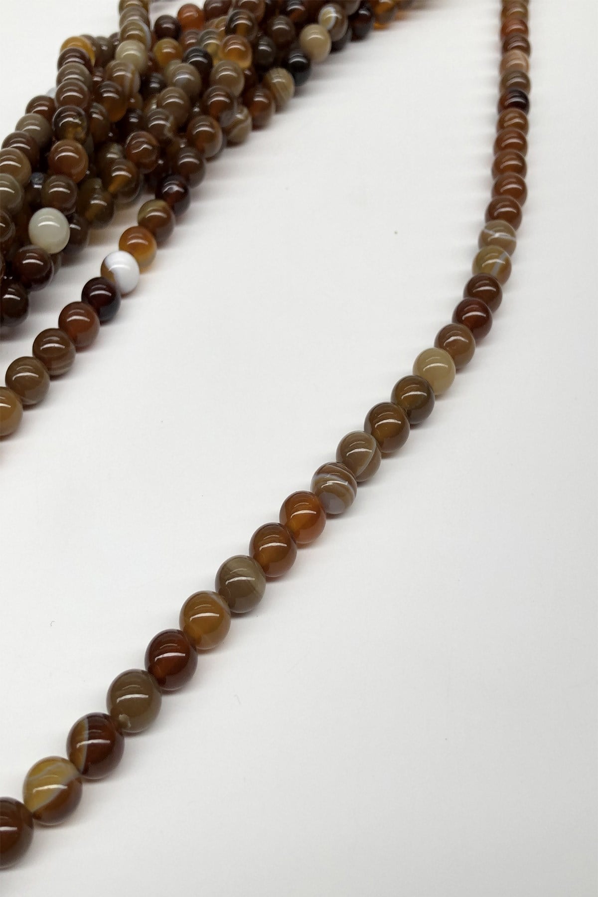 Brown Agate Natural Stone Beads 8 mm