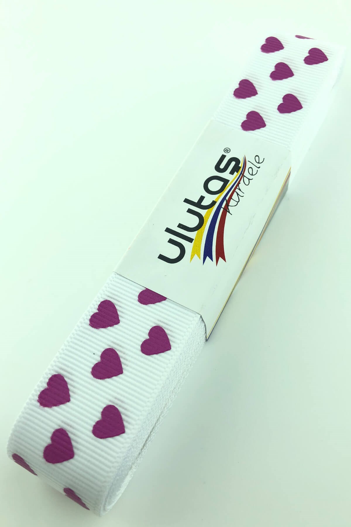 Heart Printed Grosgrain Ribbon