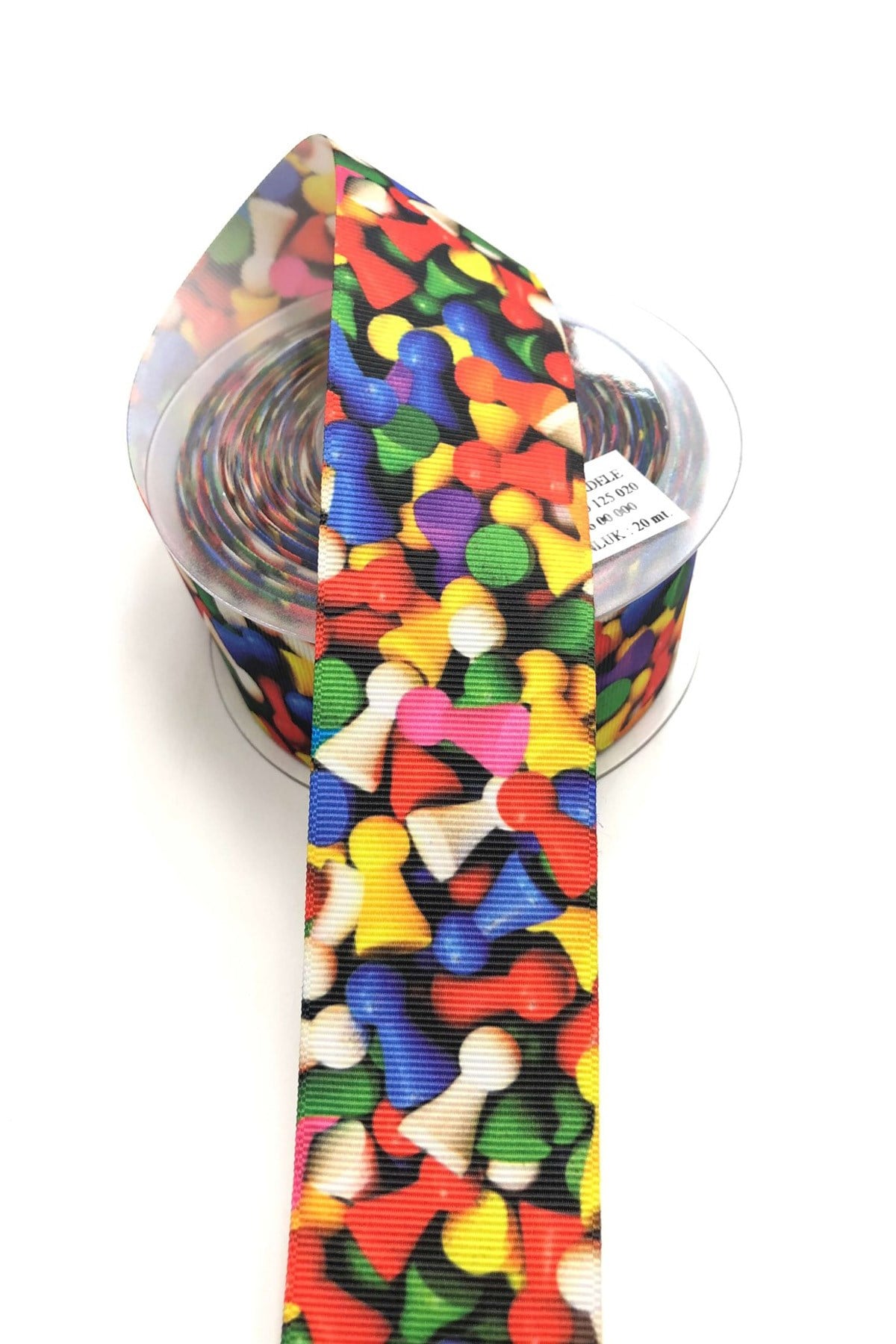Heart Patterned Grosgrain Ribbon 4 cm 1 m