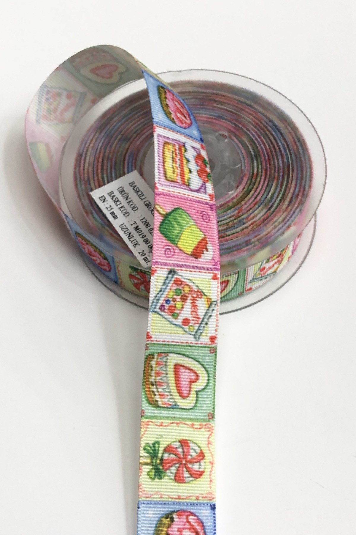 Kalp ve Desenli Şekilli Grogren kurdele