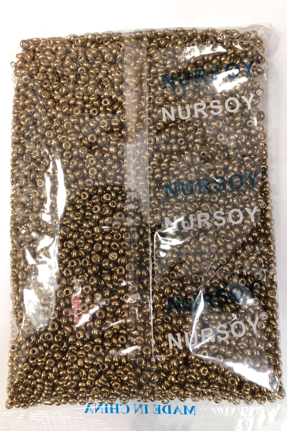 Kaplama Bakır Renk Kum Boncuk 4 mm 500 gr