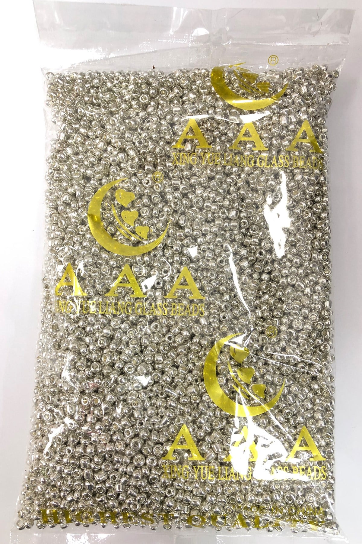 Kaplama Gümüş Rengi Kum Boncuk 4 mm 500 gr