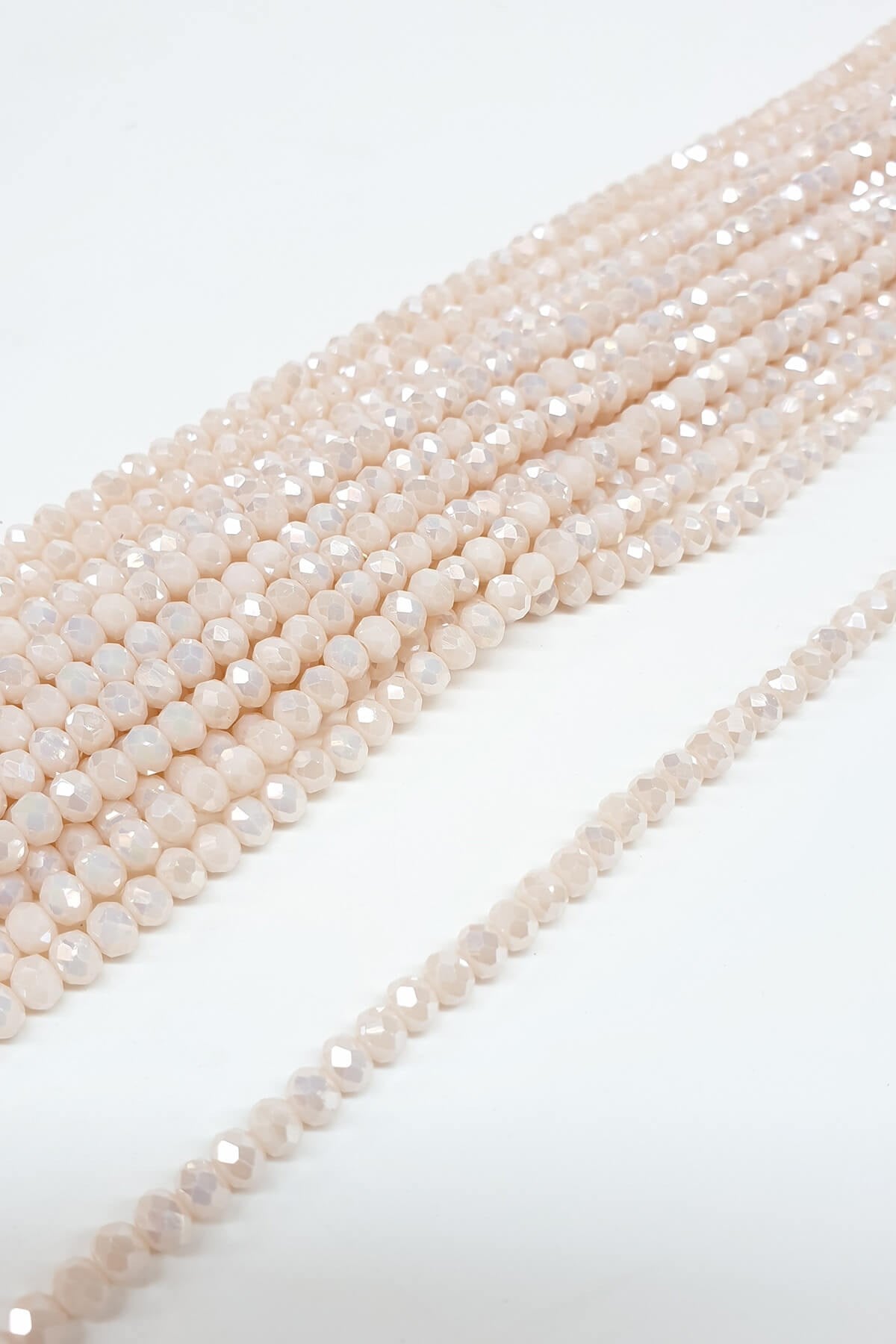 Plated Cream Crystal Beads 4 Mm