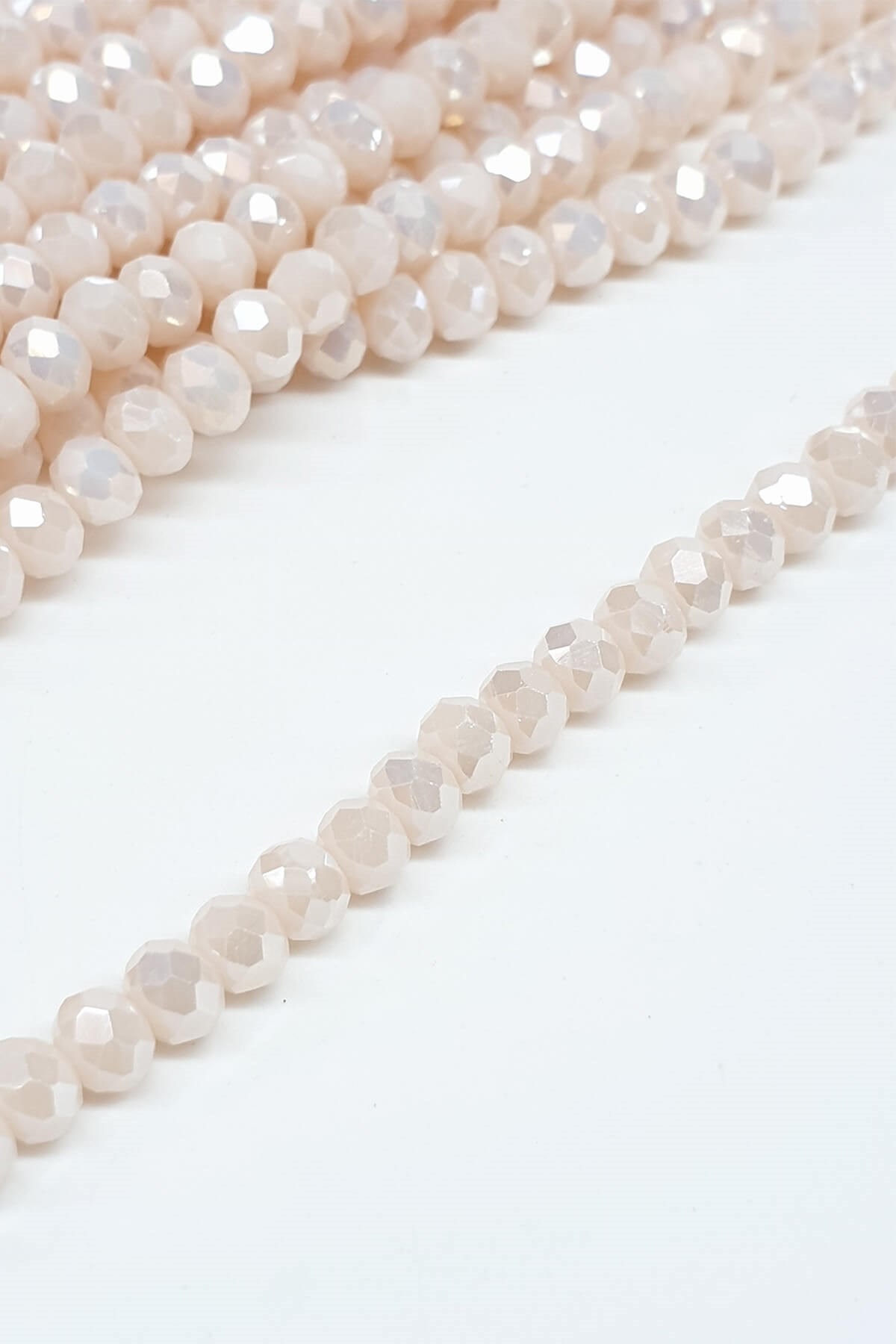Plated Cream Crystal Beads 4 Mm