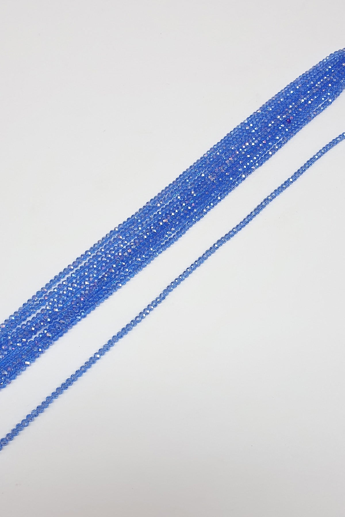 Kaplama Mavi Kristal Boncuk 4 Mm
