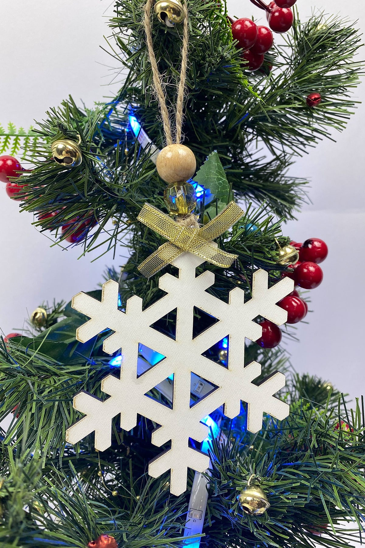 Snowflake Printed Christmas Tree Ornament