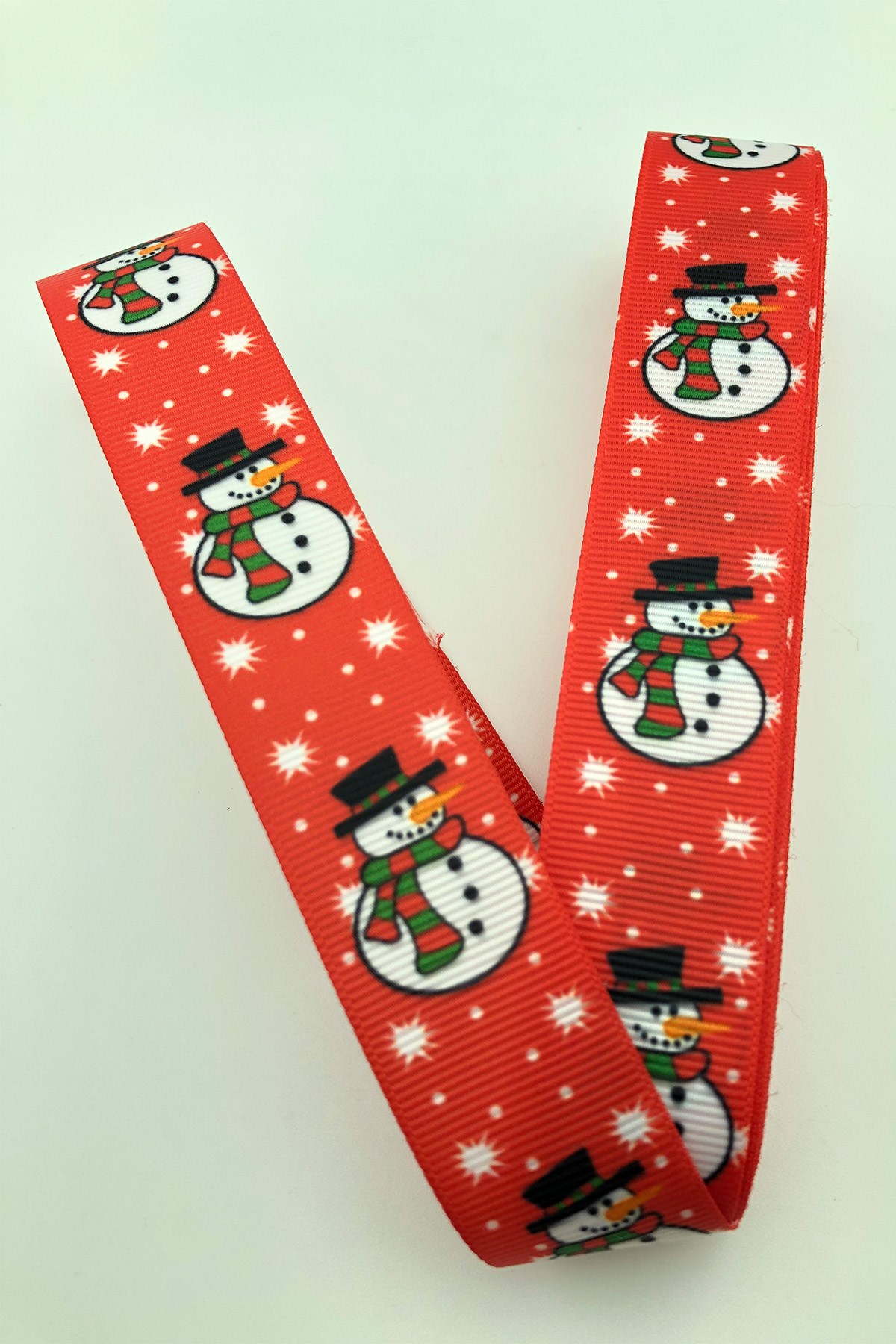 Snowman Printed Christmas Ribbon