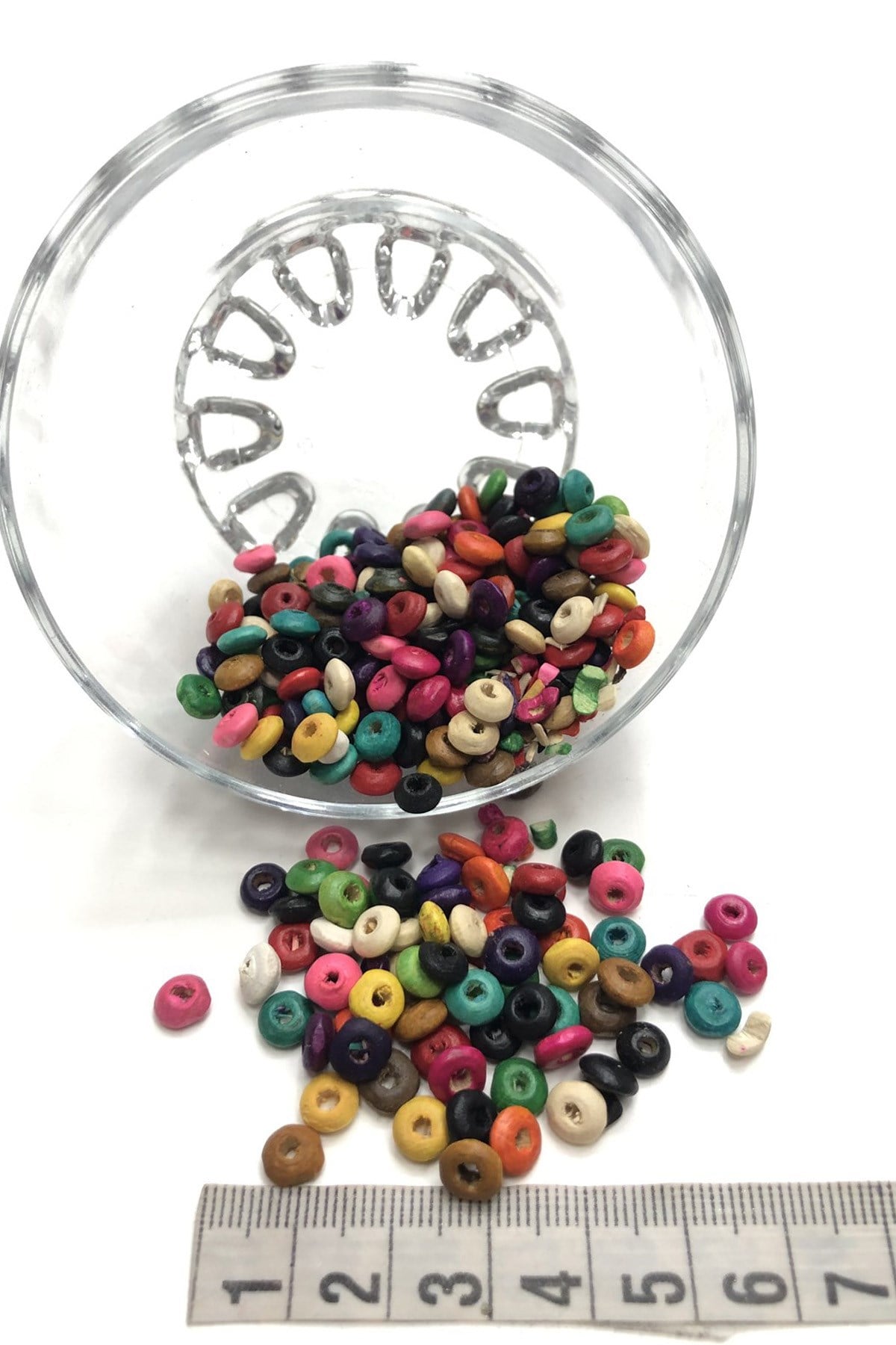 Mixed Color Medium Size Wooden Beads 25 gr