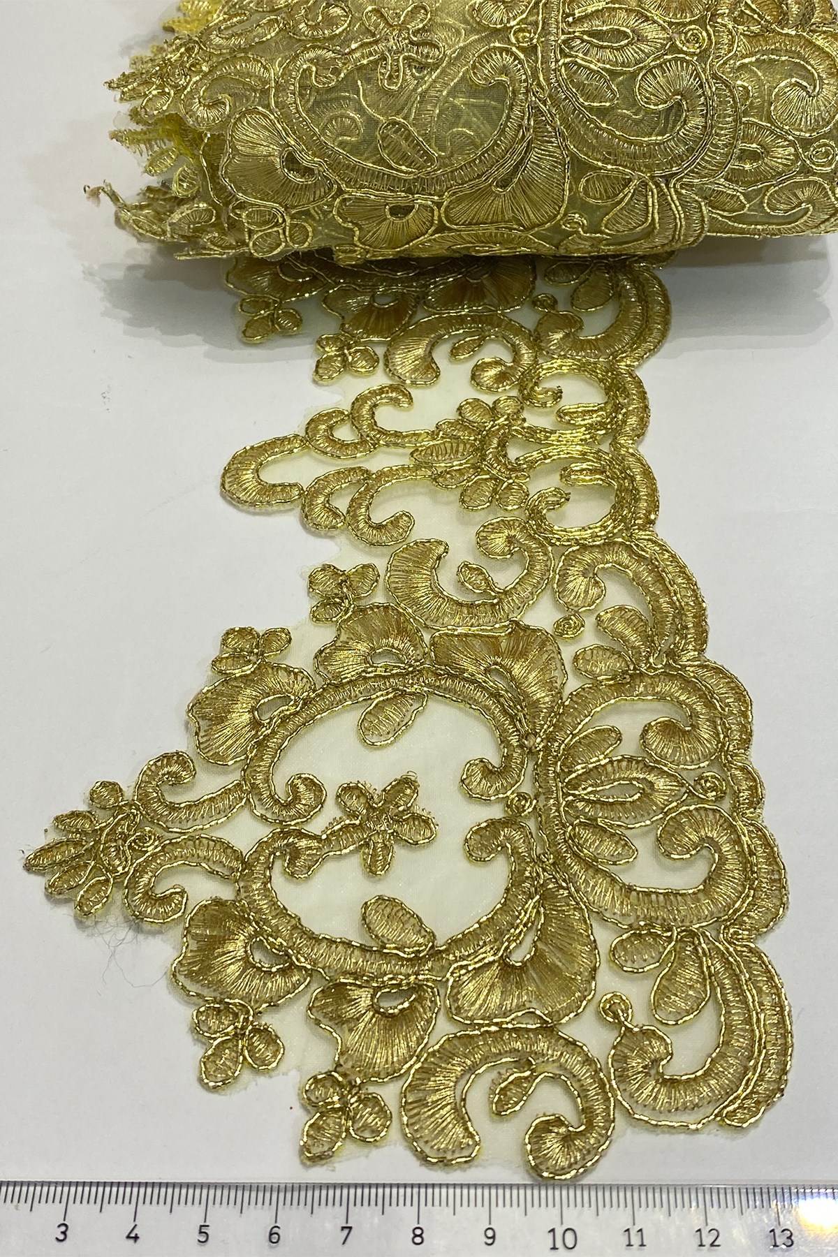 Kenar Desenli Dantel Güpür