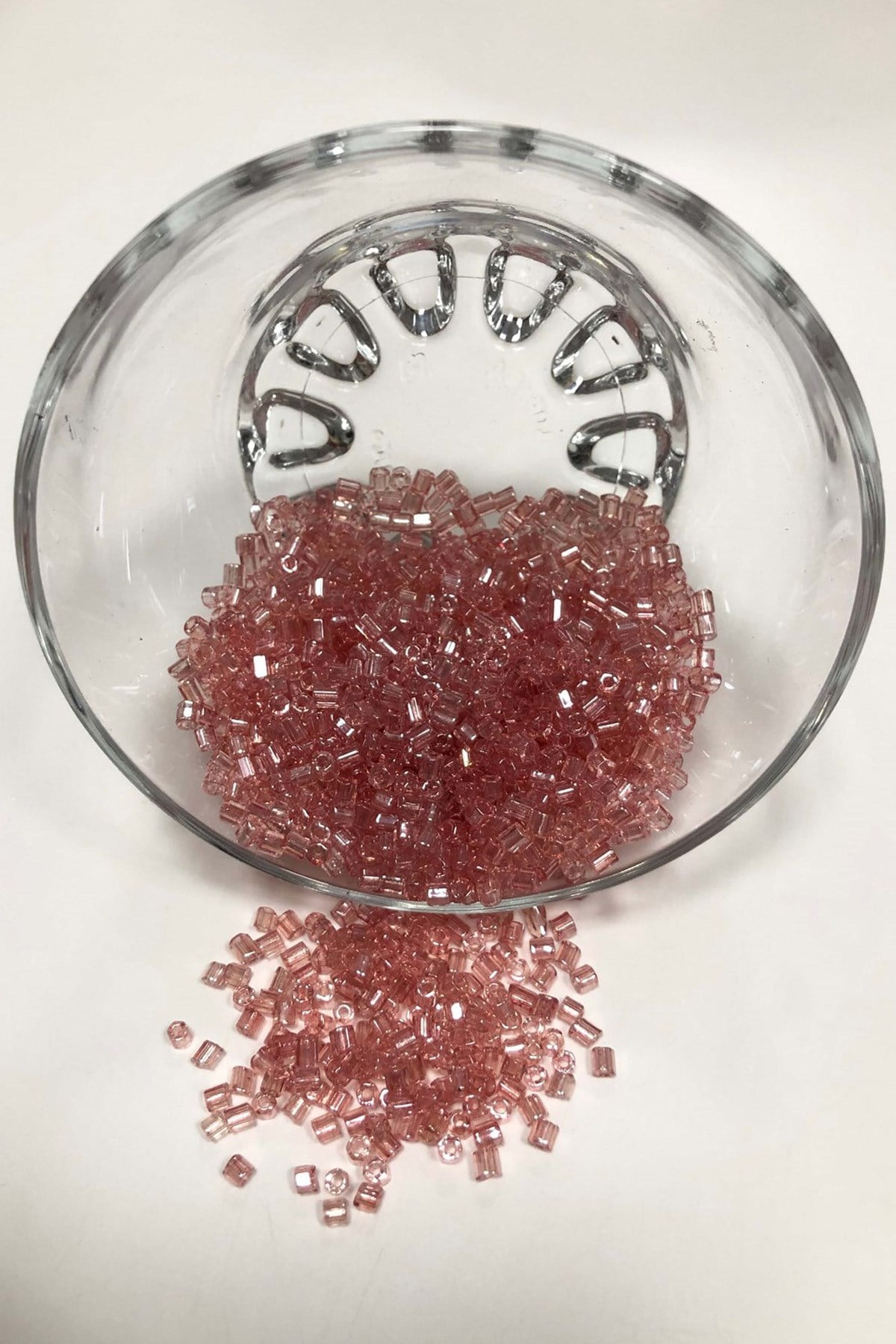 Dark Pomegranate Flower Cut Beads (2-2.5mm)