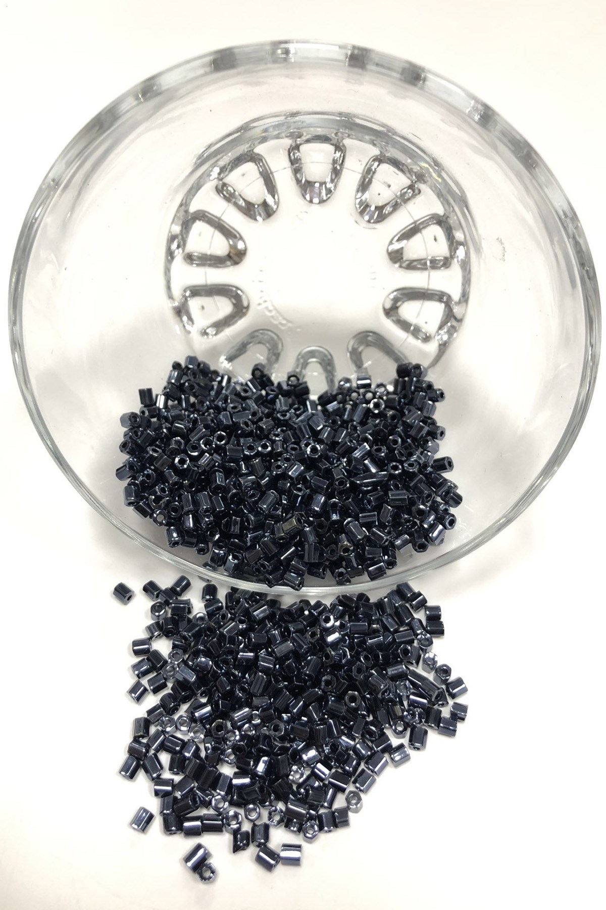 Navy Blue Coarse Cut Beads (2-2.5mm)