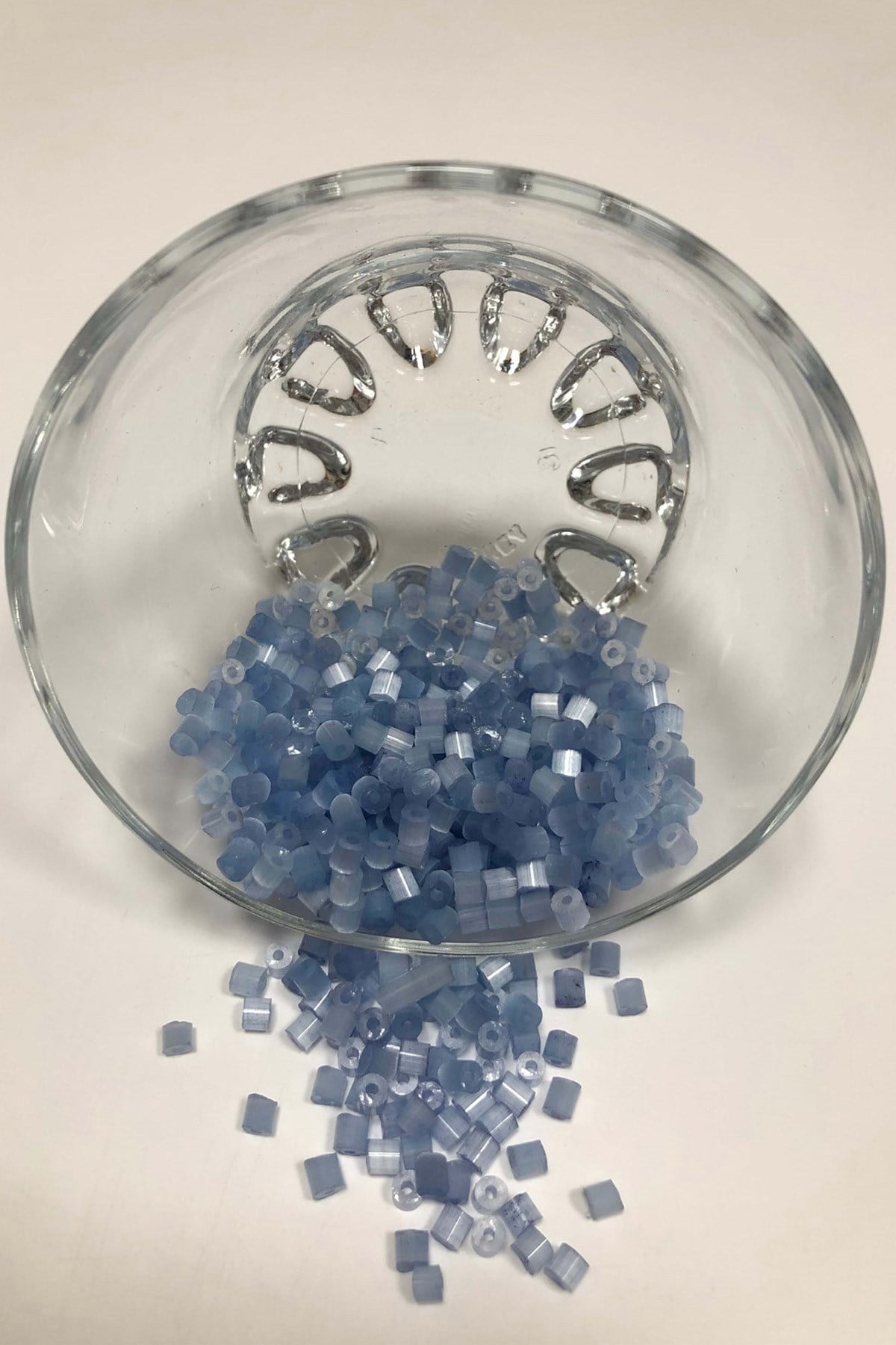 Bebe Blue Mother of Pearl Coarse Cut Beads (2-2.5mm)