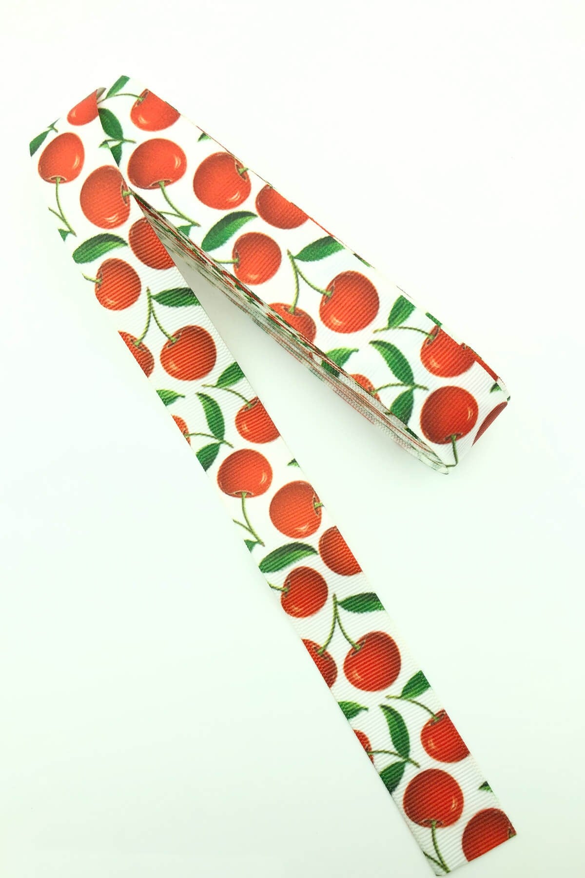 Cherry Fruit Printed Grosgrain Ribbon 10 Mt